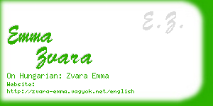 emma zvara business card